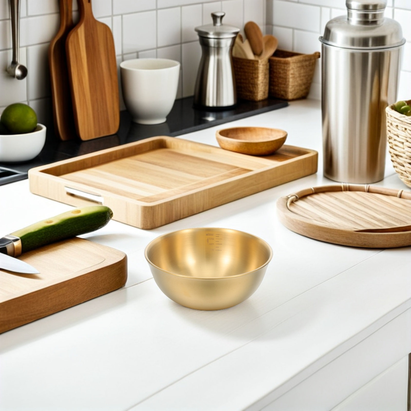 Meal Prep Usa - Tigela de Mistura de Aço Inoxidável