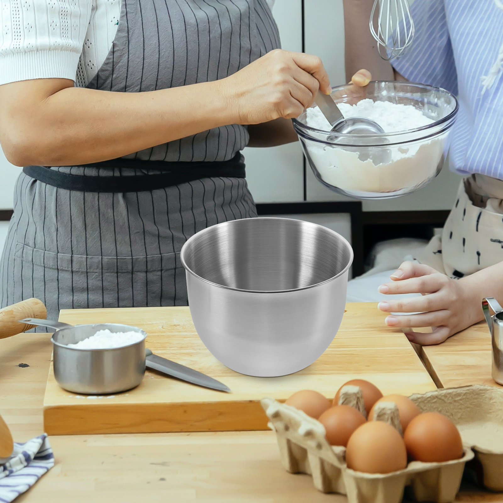 Meal Prep Usa - Tigela de Mistura Profunda em Aço
