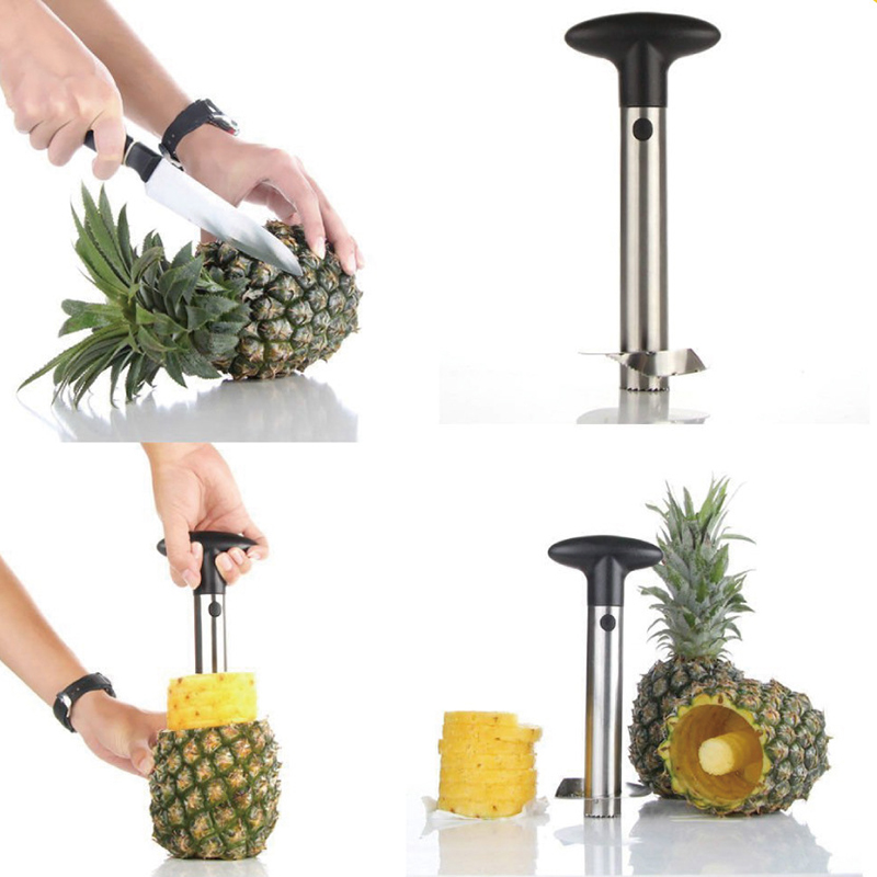 1pc de aço inoxidável fácil de - Pineapple Corer Slicer avaliação e preço