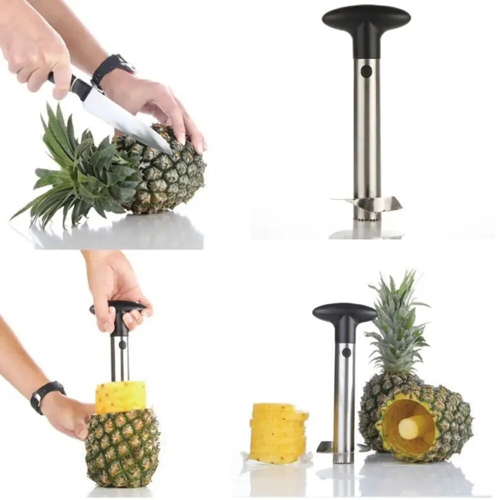 Ponto de aço inoxidável descas - Pineapple Corer Slicer avaliação e preço