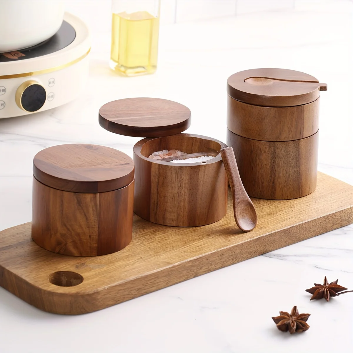 Pote de Sal em Madeira de Acác - Herb Keeper Bottle avaliação e preço