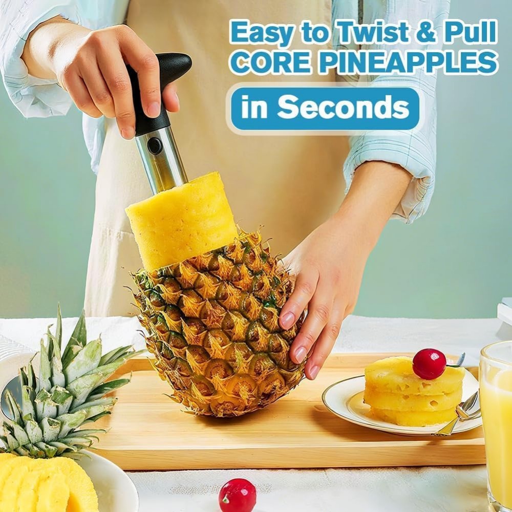 Descascador e Cortador de Abac - Pineapple Corer Slicer avaliação e preço